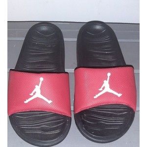 Jordan Breaker Red Slides, CD5472-800, Youth Size 5